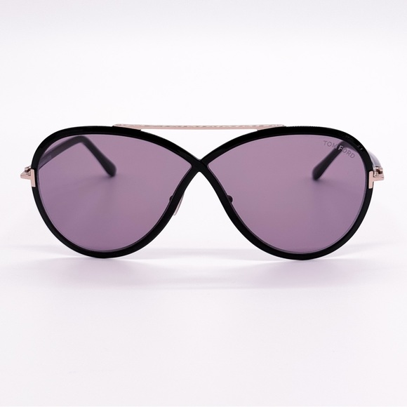 NEW TOM FORD RICKIE TF1007 01Y WOMEN SUNGLASSES TOM FORD FT1007/S BLACK EYEWEAR - Picture 3 of 11